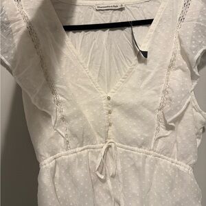 Abercrombie & Fitch White Short Sleeve Top
